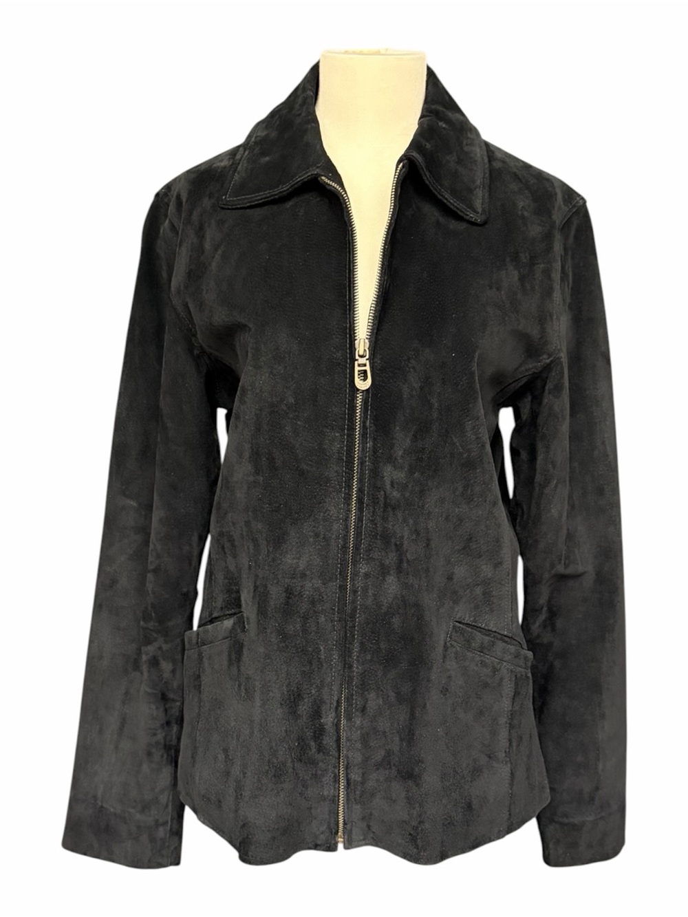 Leather Limited Vintage Black Suede Leather Jacket Women’s Small 90s
